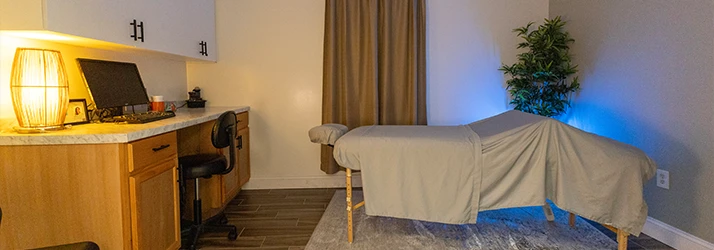 Massage Table In Relaxing Room